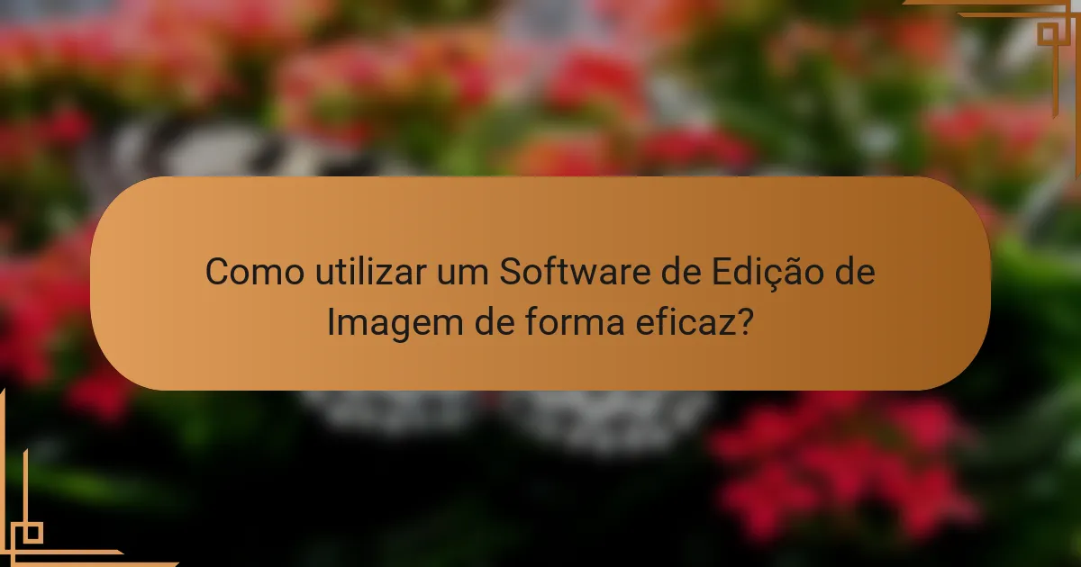 Como utilizar um Software de Edição de Imagem de forma eficaz?