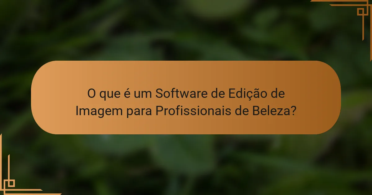 O que é um Software de Edição de Imagem para Profissionais de Beleza?