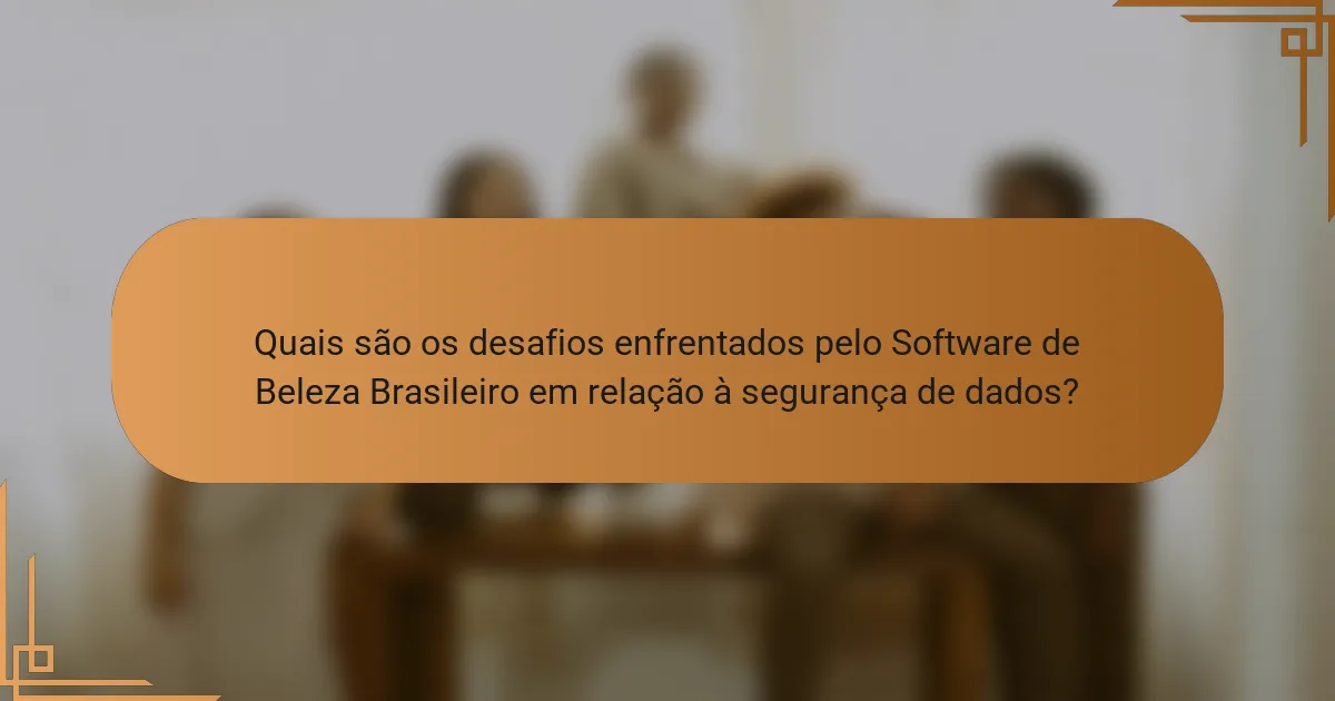 Quais são os desafios enfrentados pelo Software de Beleza Brasileiro em relação à segurança de dados?