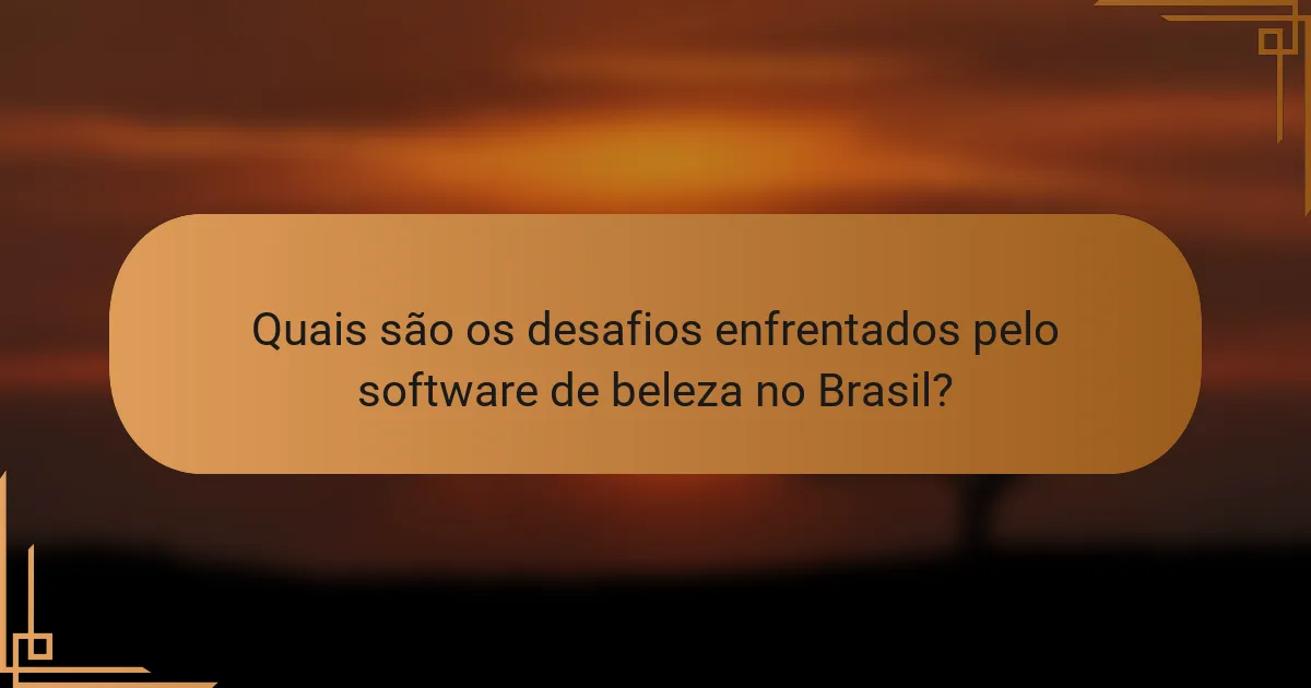 Quais são os desafios enfrentados pelo software de beleza no Brasil?
